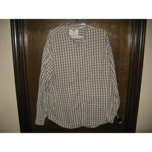 Mens Levis Multi Color Plaid LS Western Button Front Shirt Size XL